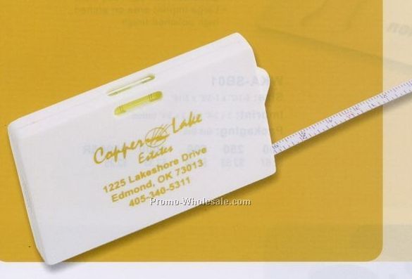 Tape Measure Card With Level Indicator