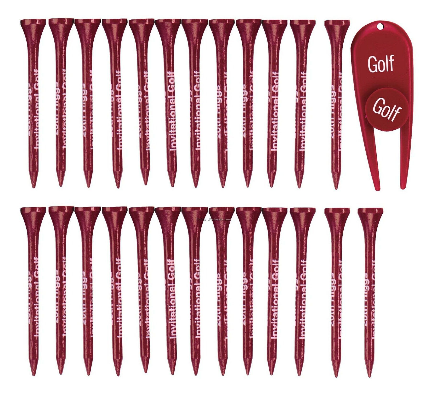 Tee Off Bomber Pak With 2-3/4" Tees / Ball Marker / Divot Repair Tool