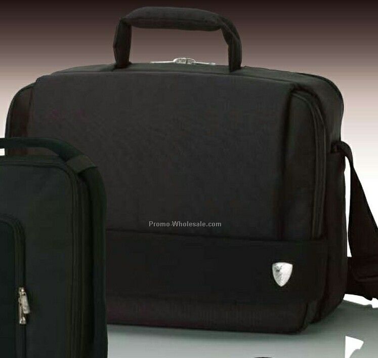 Tonino Lamborghini Black Briefcase 15"x11-1/2"x7-1/2"