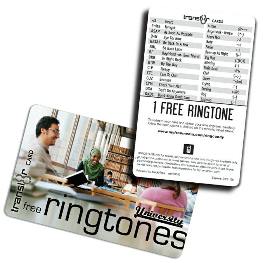 Transl8r Ringtone Combo Card With 1 Free Ringtone Download