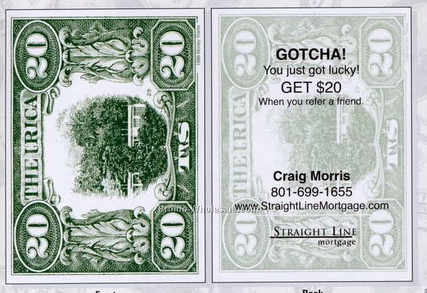 Trick Custom Money Cards In $20 Denomination (2-5/8"x3-5/8")