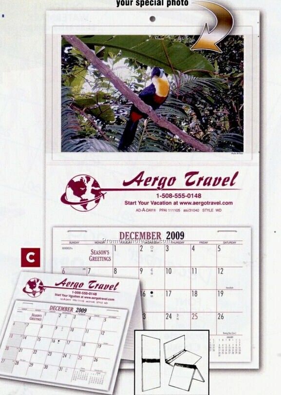 Wd - Wall/Desk Calendar W/ 4"x6" Photo Pocket - Before June 1