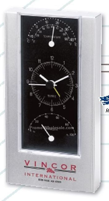 Weather Station Alarm Clock - 6-1/2"x3-1/2"x1/4"