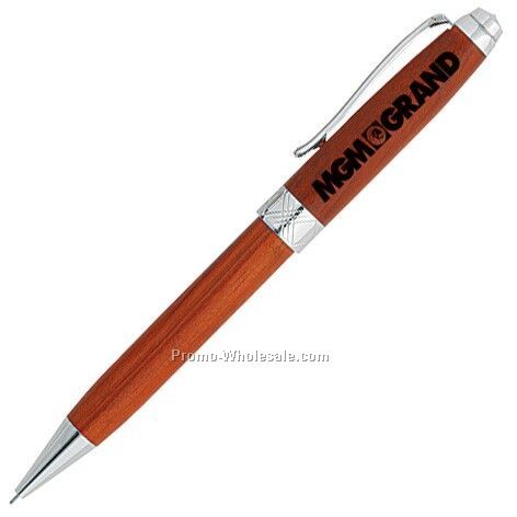 Wooden Pencil W/Silver Trim