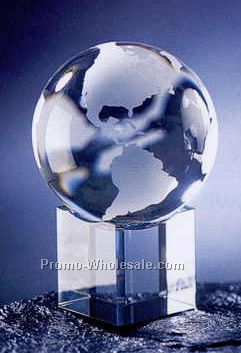 1-3/16"x1-3/16"x1-3/16" Embedded Globe With Cube Base