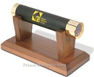 1-3/8"x7-1/2" Conquistador Kaleidoscope Award W/ Oak Stand