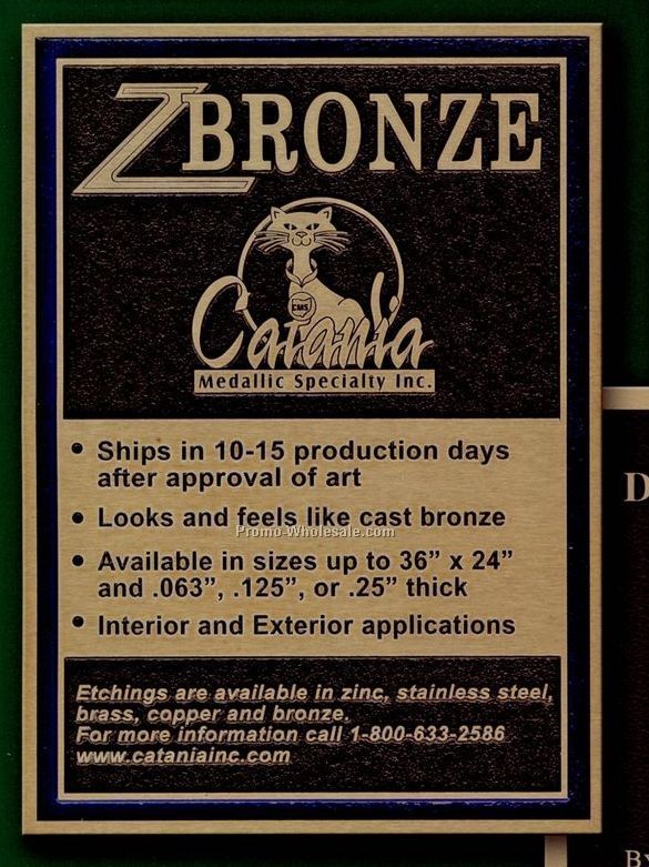 1/8" Custom Z Bronze Plaques - (Under 25")