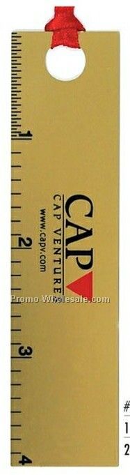 1"x4" Stainless Steel Ruler & Bookmark