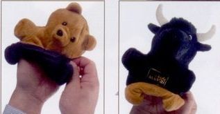 10 Reversible Black Bull and Bear Puppet