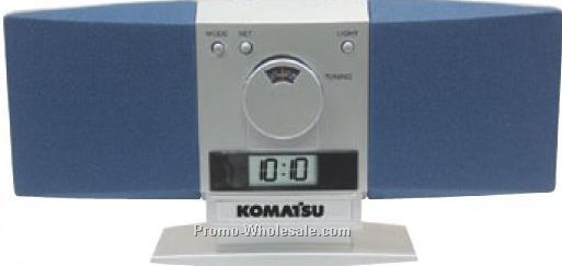 10"x5"x2-1/4" AM/FM Butterfly Desk Radio With Alarm Clock