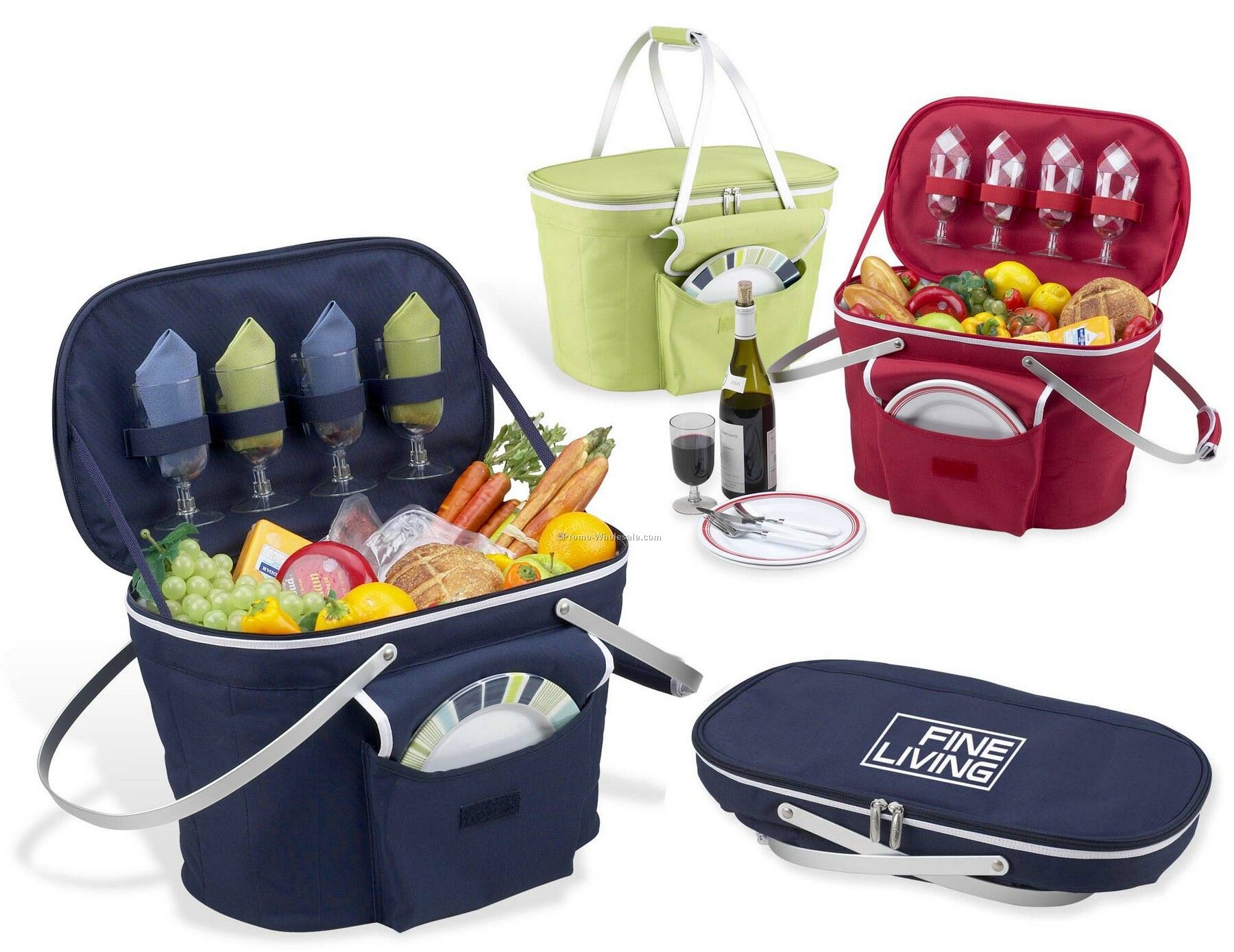 11.5"x18.5"x11.5" Collapsible Insulated Picnic Basket