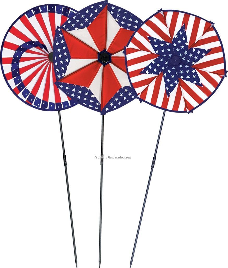 15"x39" Patriotic Wind Wheels