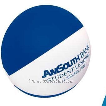 16" Inflatable Alternating Blue & White Beach Ball