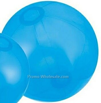 16" Inflatable Translucent Blue Beach Ball