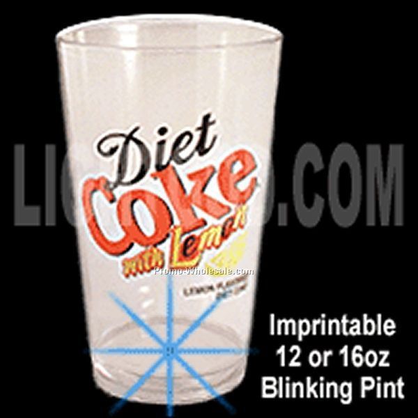 16 Oz. Light Up Pint Glass - Blue