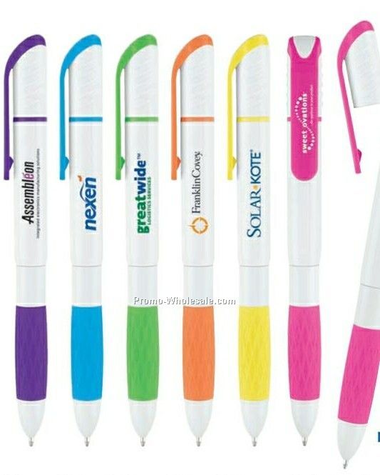 2-in-1 Highlighter Ballpoint Pen Combo