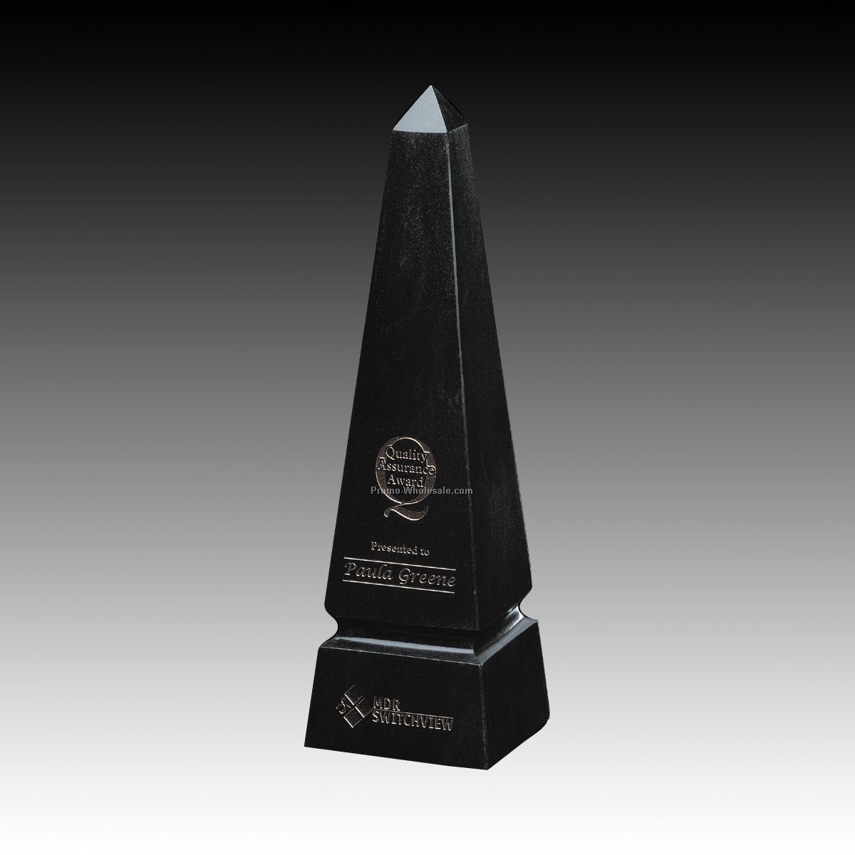 3-1/2"x12" Grooved Obelisk Award