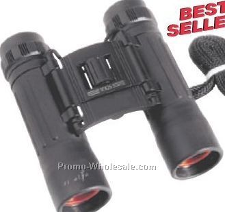3-1/4"x4-3/4"x1-1/4" Compact 10x25 Binoculars With Nylon Case