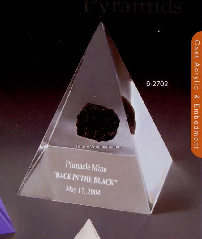 3-1/4"x4"x3-1/4" Acrylic 4-sided Pyramid Award