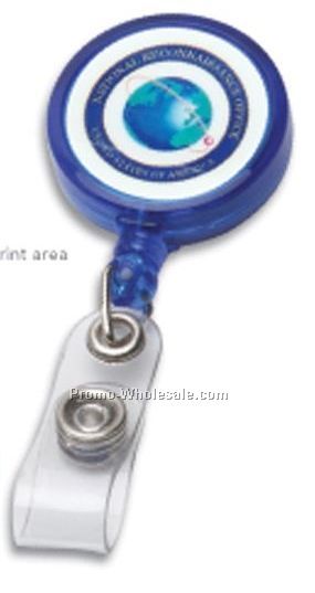 30" Cord Jumbo Imprint Badge Reel W/Metal Slip Clip Back (5-7 Days Service)