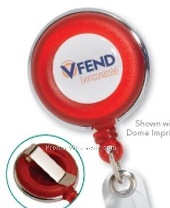 30" Cord Two-tone Badge Reel W/Swivel Slip Clip Backing (5-7 Days Service)