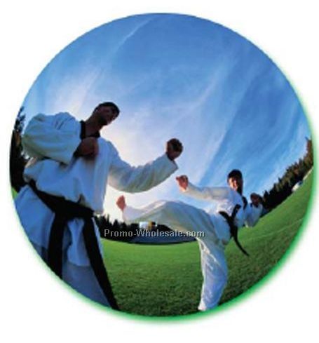 3d Lenticular 3-1/2" Diameter Coaster With Eva 1/8" Foam Bottom - Custom
