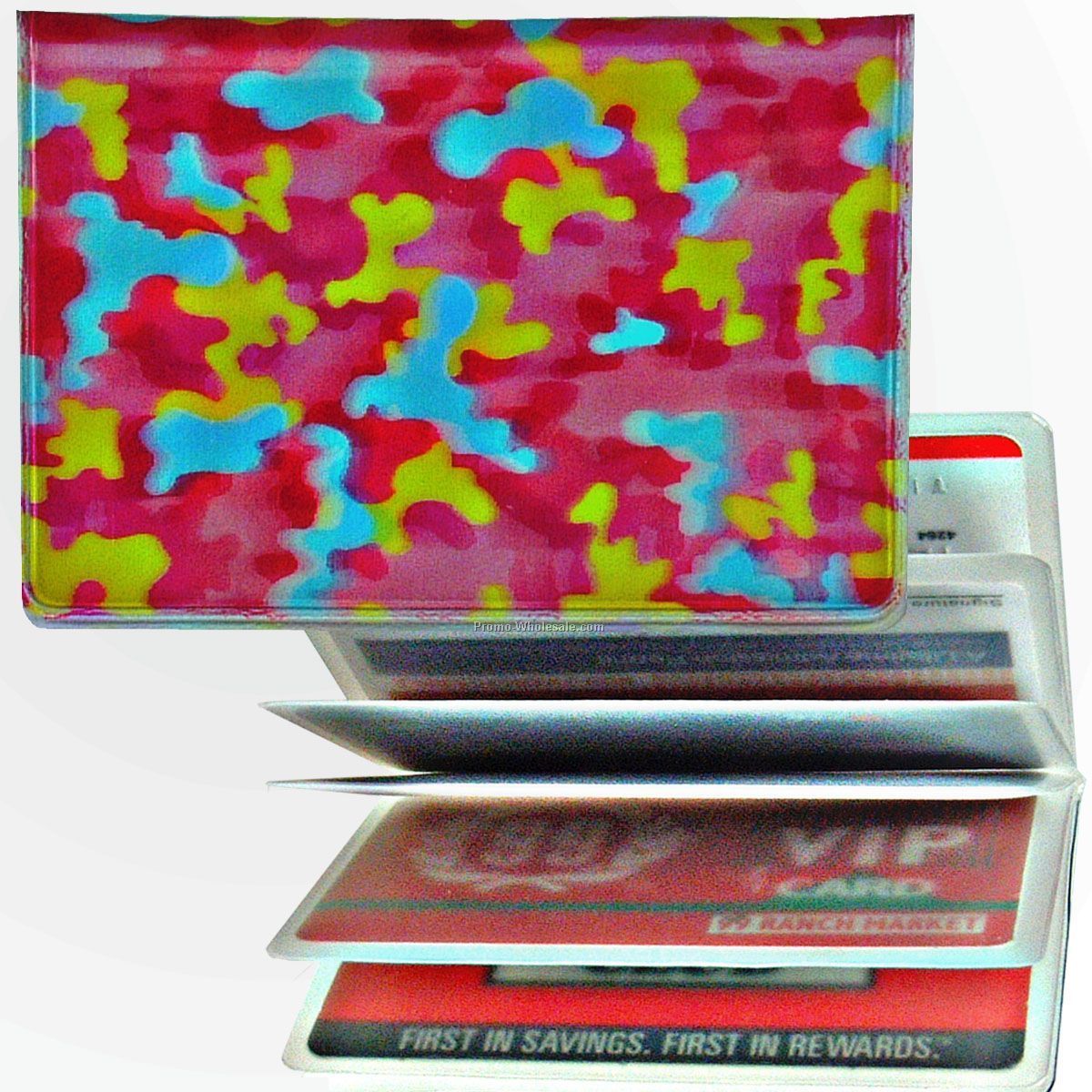 3d Lenticular Id / Credit Card Holder - Stock / Red Camo