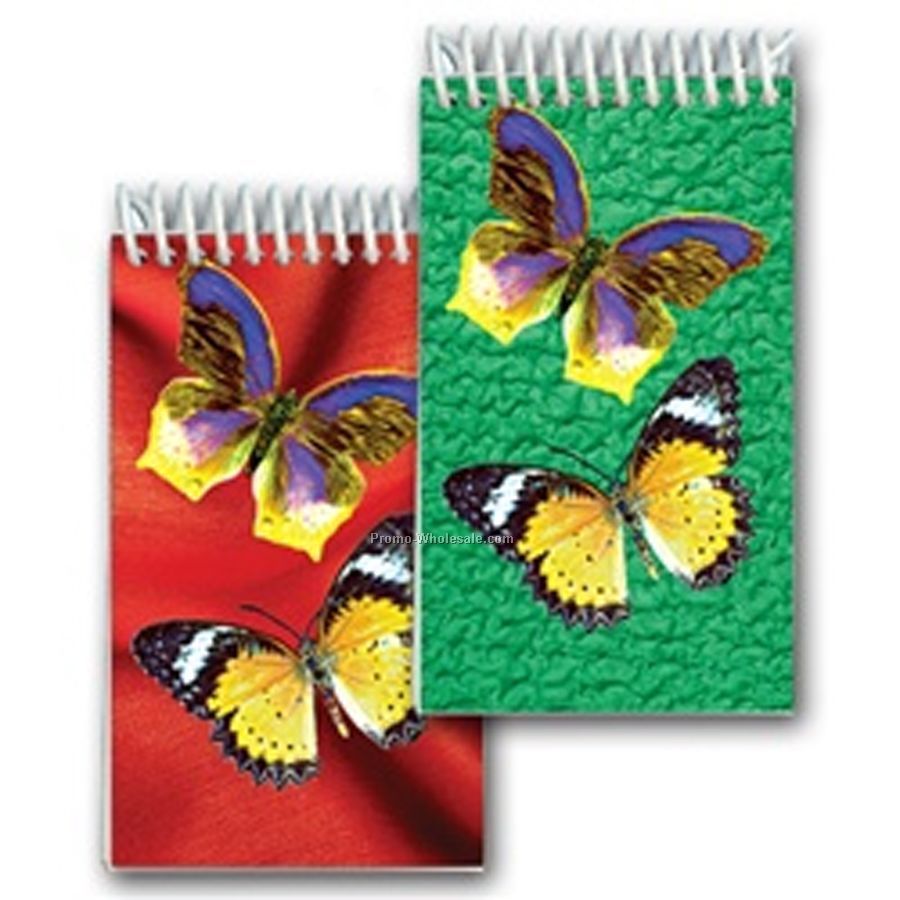 3d Lenticular Mini Notebook; Stock; Butterflies; Blanks