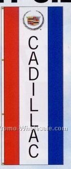 3'x8' Stock Single Face Dealer Rotator Logo Flags - Cadillac