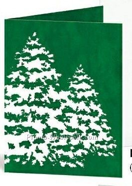 4"x6" Vertical Snowy Tree Printed Event Folder