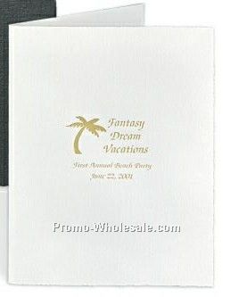 4"x6" White Vertical Portrait Folder