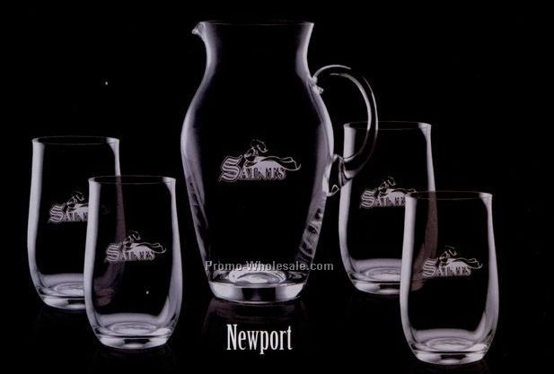 43 Oz. Newport Pitcher & 4 Highballs