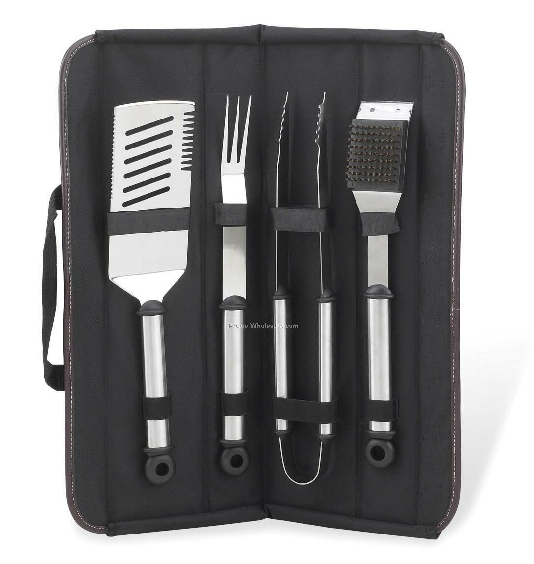 5"x22-1/2"x3-1/2" Executive Gourmet Barbecue 12 Piece Tool Set