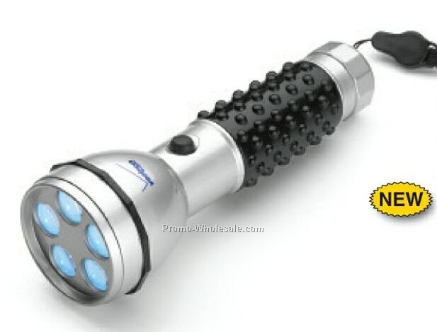 6"x2" Gripster 5 LED Flashlight W/ Compass