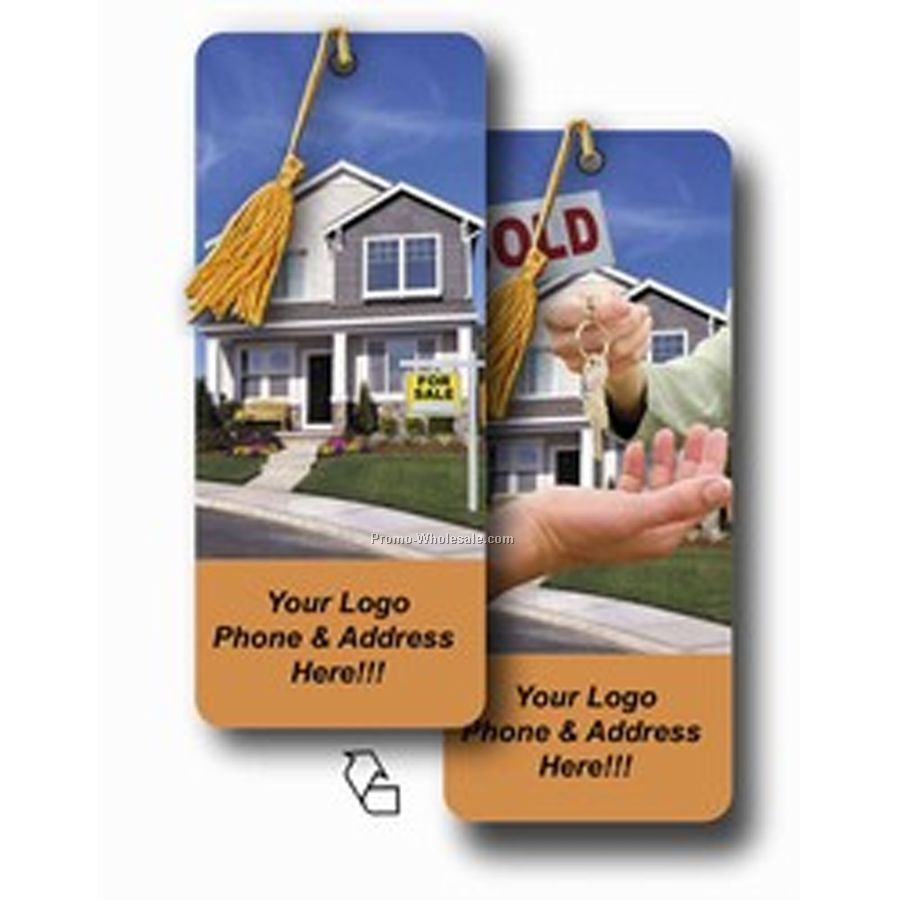 6"x2-1/2" 3d Lenticular Magnetic Bookmark - Stock / House