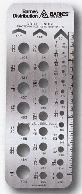 6"x2-3/8" English Standard Metal Drill Gauge