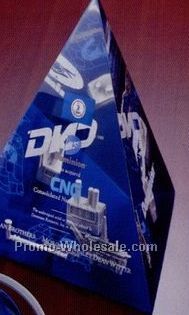 6"x6"x6"x7" 3-sided Pyramid Lucite Embedment