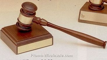 7-1/2" Parliament Series Gavel With Engraving Band