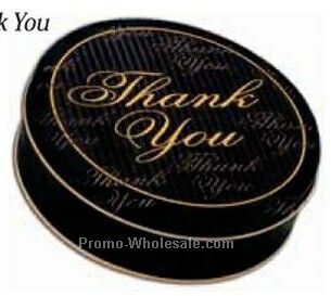 7-13/16"x2-5/8" Thank You By Icc Round Designer Tins