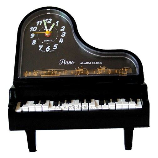 7"x6-3/4"x3-3/4" Baby Grand Piano Musical Alarm Clock