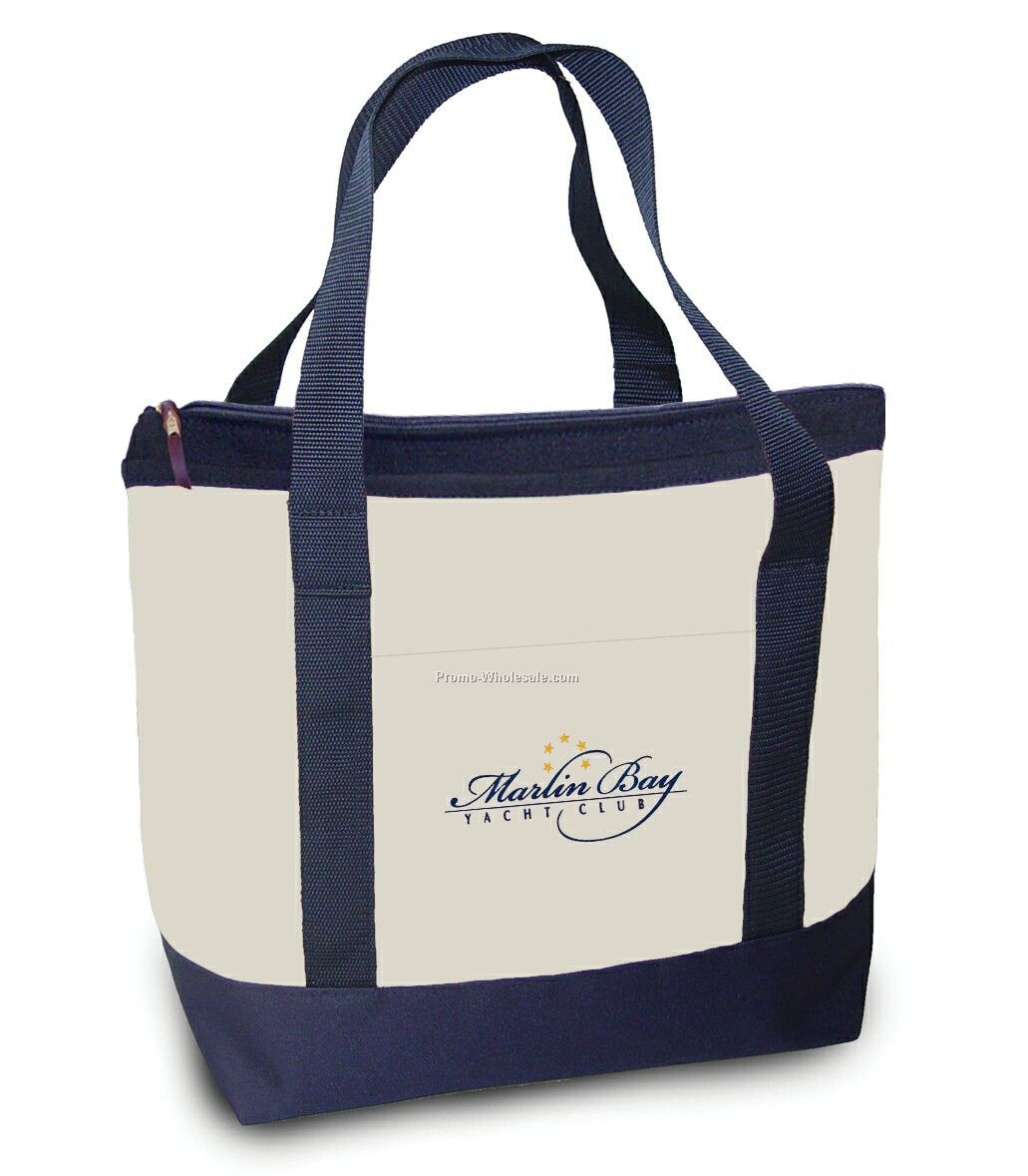 726(A) N Drz Medium Two-tone Tote With Poly Handles