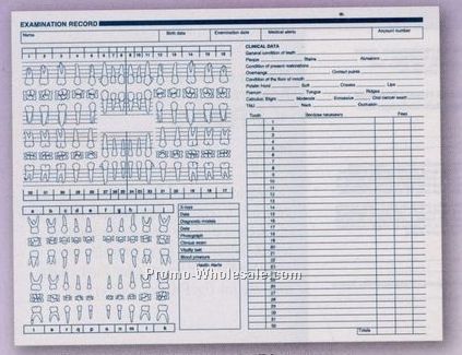 8-1/2"x11" Horizontal Anatomic & Periodontic Diagram