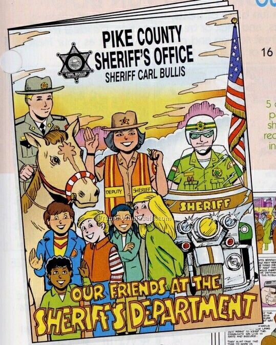 8"x10-5/8" 16 Page Coloring & Fun Book (Our Friends At The Sheriffs)