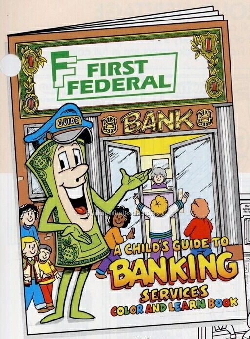 8"x10-5/8" 16 Page Coloring & Fun Books (A Child's Guide To Banking)