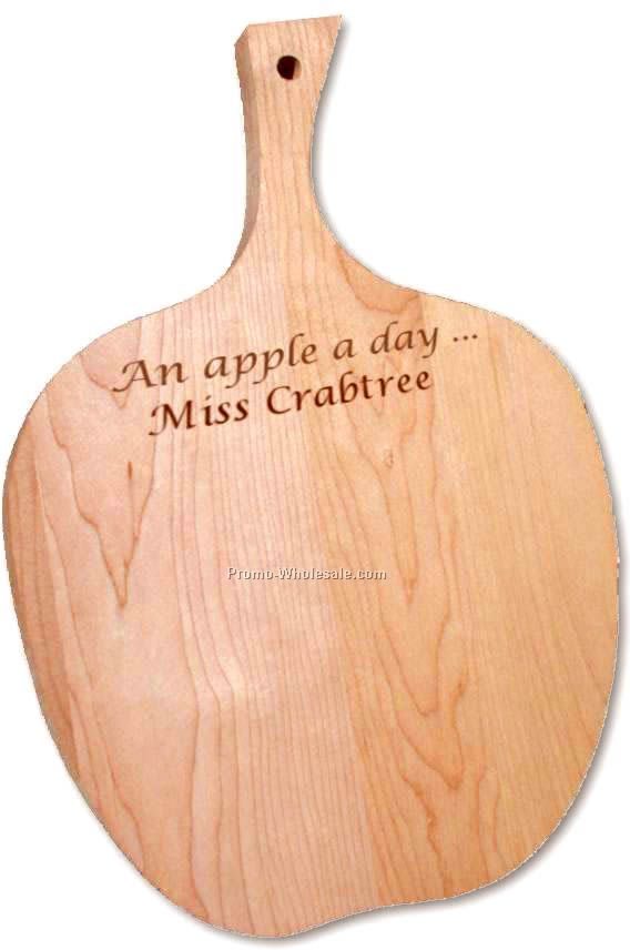 8"x6"x3/4" Apple Cutting Board - Hand Cut Wood (Laser Engraved)