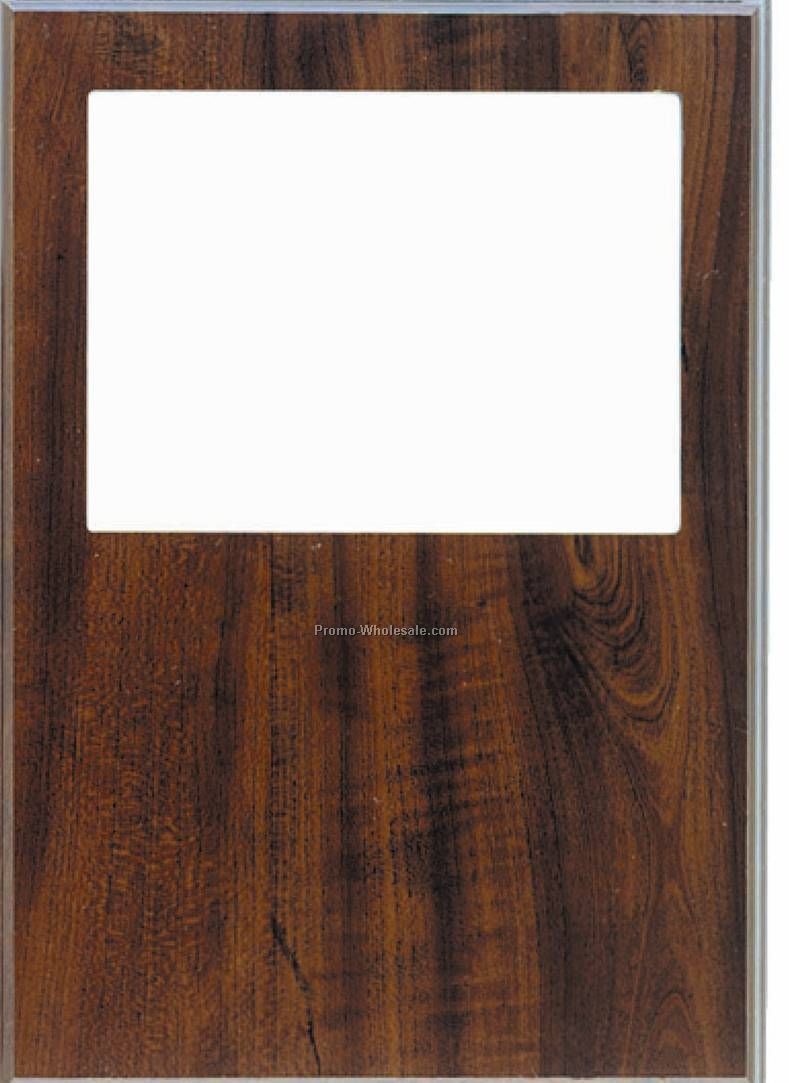 9" X 12" Slide-in Frame Cherry Finish Plaque With 5" X 7" Window