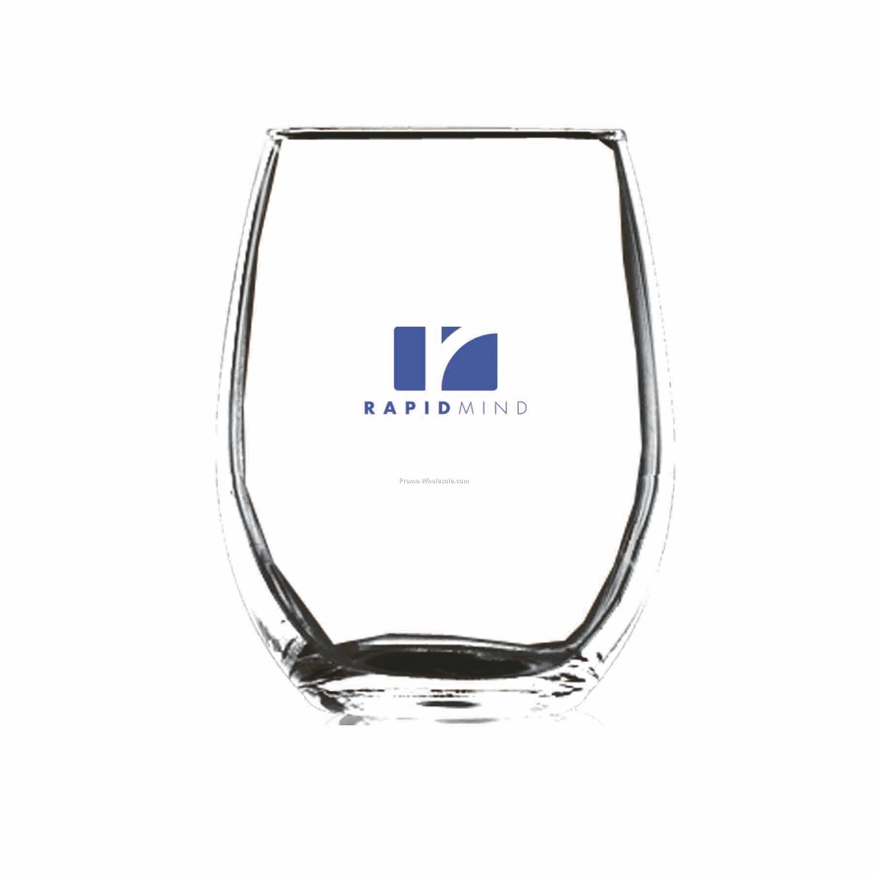 9 Oz. Optical Crystal Stemless White Wine Glass (Printed)
