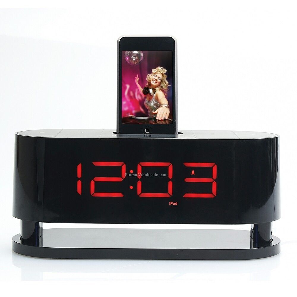 AM/FM Clock Radio With Ipod Docking Stereo Speaker System