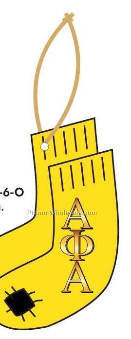 Alpha Phi Alpha Fraternity Socks Ornament W/ Mirrored Back (6 Square Inch)