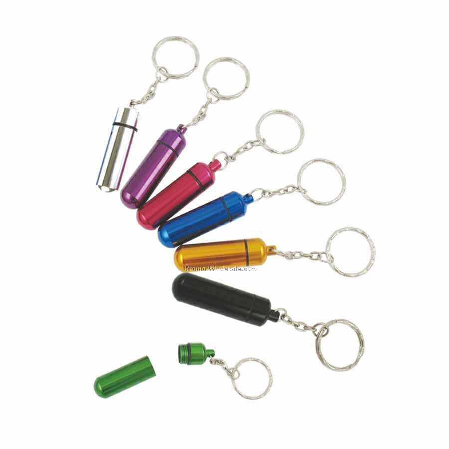 Aluminum Pill Tube W/Key Chain